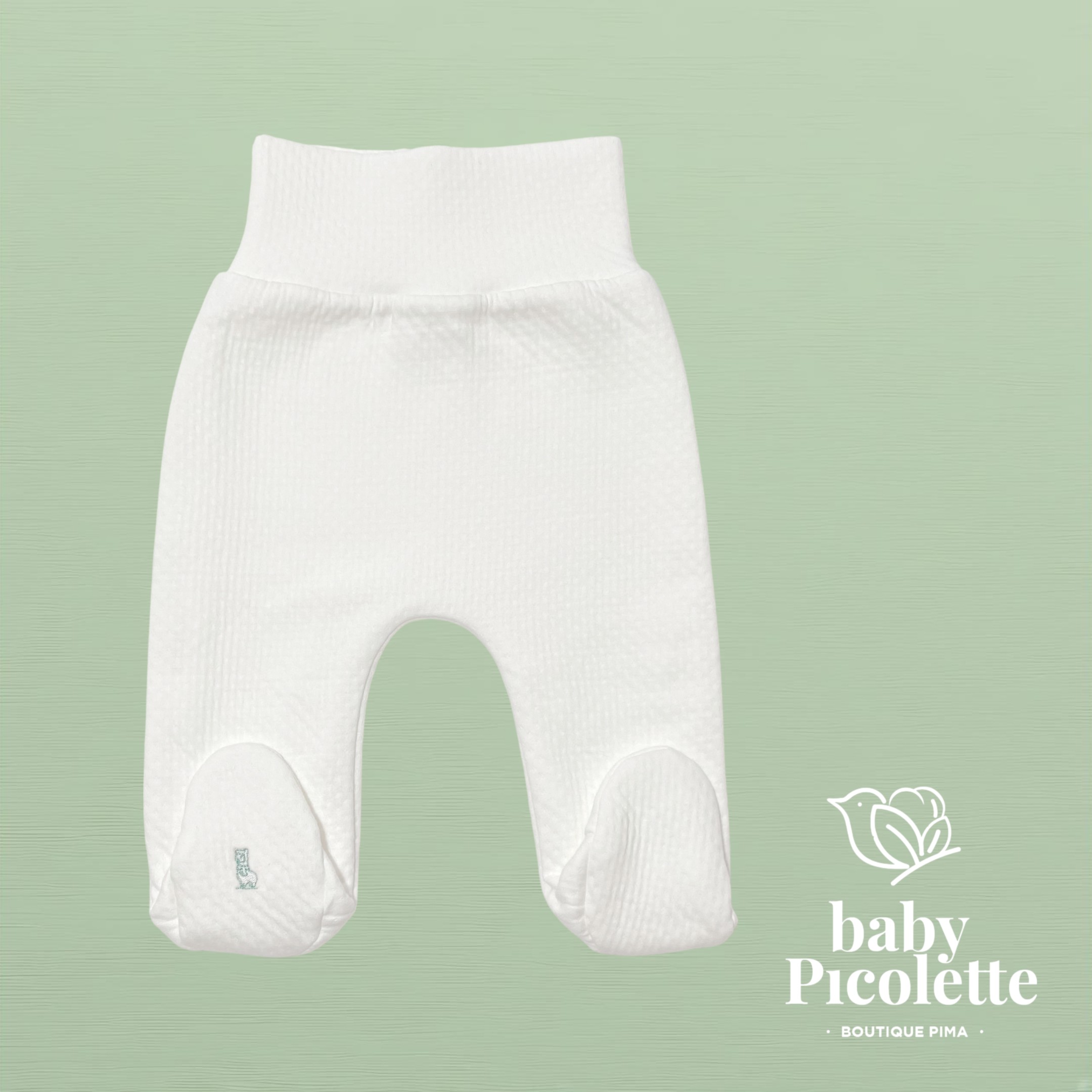 Pantalón Anticólicos con pies y pretina ancha - jaquard