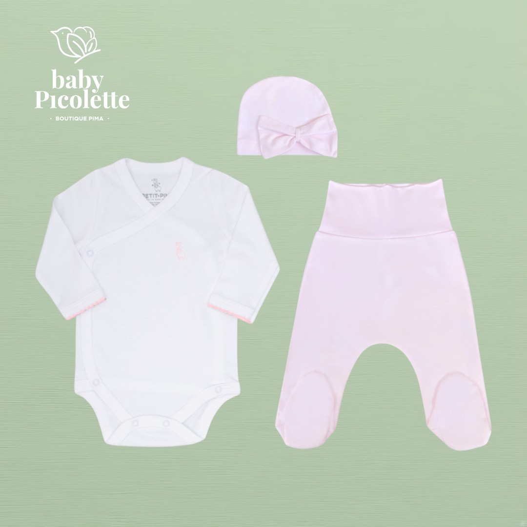 Set Body, Pantalón y Gorro con Lazo